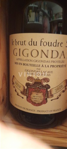 Rhônen laakso Gigondas Gigondas LaCave Le Brut du Foudre 2020