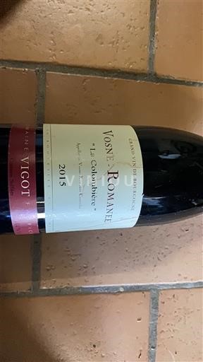 Borgogna Vosne-Romanée Domaine Vigot La Colombière 2015