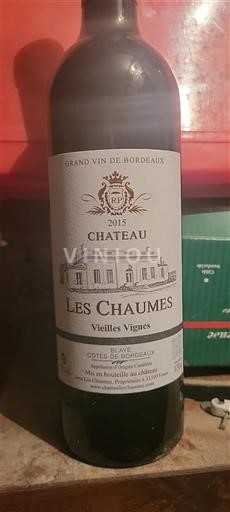 Bordeaux Côtes-de-Bordeaux Château Les Chaumes Vieilles Vignes 2015