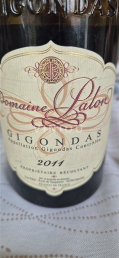 Rhônen laakso Gigondas Domaine Palon 2011