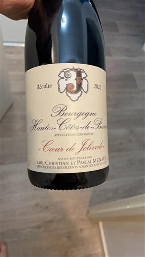 Bourgogne Domaine Christian et Pascal Menaut Cœur de Jéhrude 2022