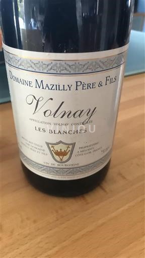 Burgundy Volnay Domaine Mazilly Père & Fils Les Blanches 2012