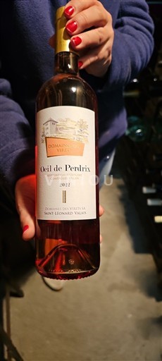 Valais Không được chỉ định Domaine Des Virets Oeil de Perdrix 2022