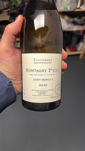 Borgoña Montagny Premier Cru Berthenet Saint-Morille 2022