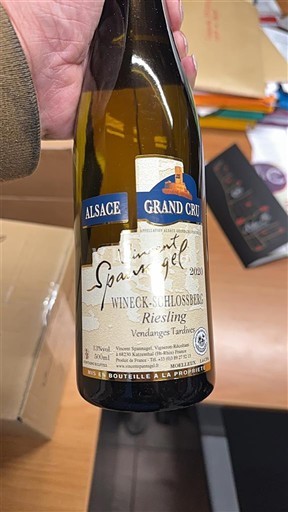 Alsace Riesling Grand Cru Vincent Spannagel Vendanges Tardives -Wineck-Schlossberg 2020