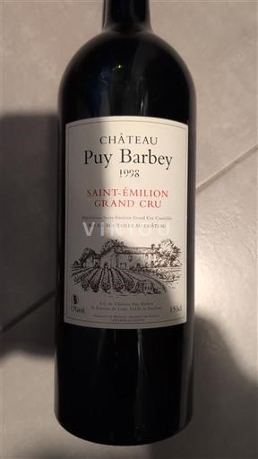 Bordeaux Saint-Émilion Grand Cru Château Puy Barbey 1998