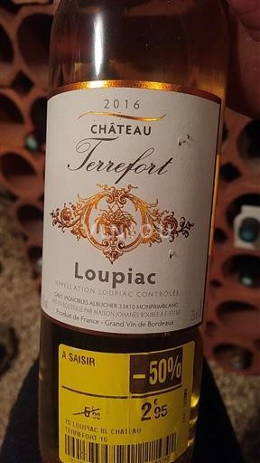 Bordo Loupiac Château Terrefort 2016
