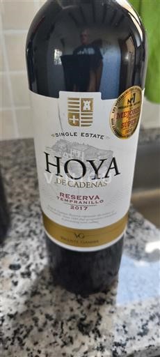 Cộng đồng Valencia Utiel-Requena Hoya de Cadenas Reserva Tempranillo 2017