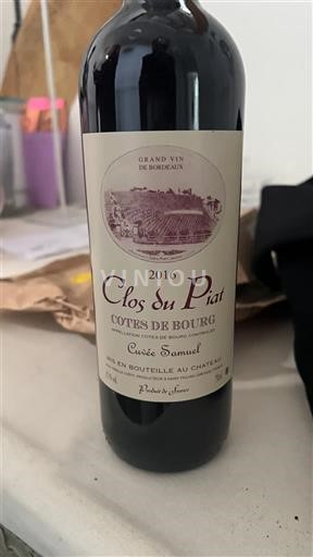 Burdeos Côtes-de-bourg Clos du Piat Samuel 2016