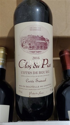 Bordeaux Côtes-de-bourg Clos du Piat Samuel 2016