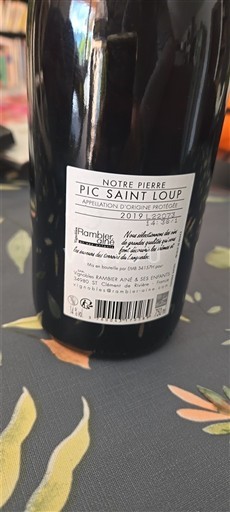 Langvedok Pic-saint-loup Famille Rambier Notre Pierre 2019
