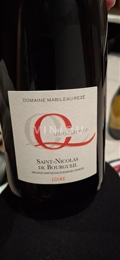 Údolí Loiry Saint-Nicolas-De-Bourgueil Domaine Mabileau-Rezé Quintessence 2024