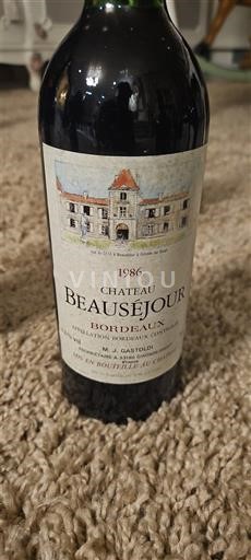 Bordeaux Château Beauséjour 1986