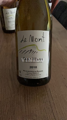 Burgundsko Saint-Véran Domaine Pré Perraud Le Mont 2018