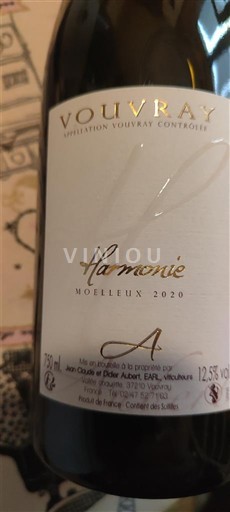 Loire Valley Vouvray Domaine Aujard Harmonie 2020