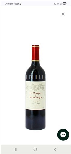 Bordeaux Saint-Estèphe Château Calon Ségur Le Marquis de Calon Ségur 2019