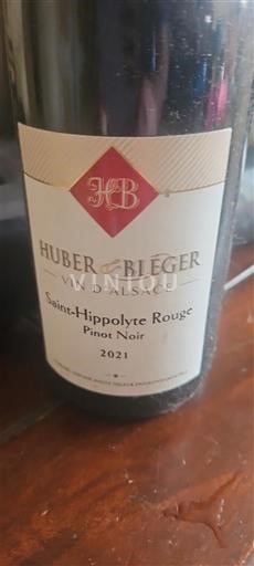 Alsacia Huber & Bléger Saint-Hippolyte Rouge Pinot Noir 2021