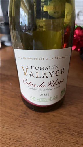 Rhônevallei Côtes-du-rhône Domaine Valayer 2021