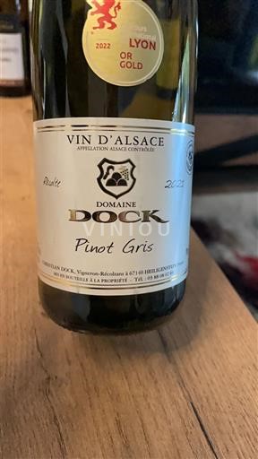 Alsacia Domaine Dock Pinot Gris 2021