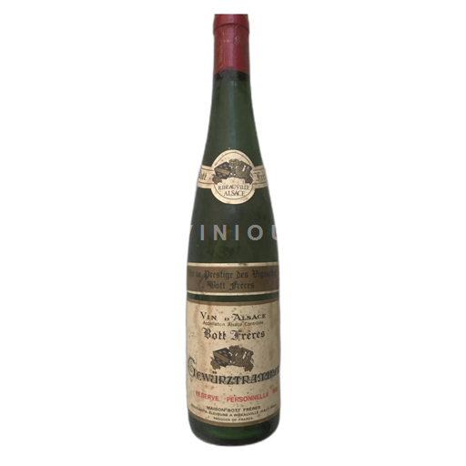 Alsace Gewurztraminer Bott Frères Réserve Personnelle 1981