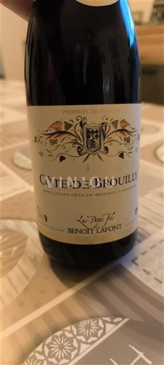 Beaujolais Côte-de-brouilly Benoît Lafont Le Petit Jé 2016