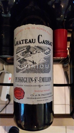 Bordeaux Puisseguin-saint-émilion Château Cassat 2005