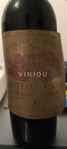 Bordeaux Montagne-saint-émilion Château Calon 1955