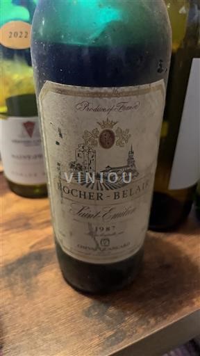 Bordeaux Saint-Émilion Rocher-Belair 1987