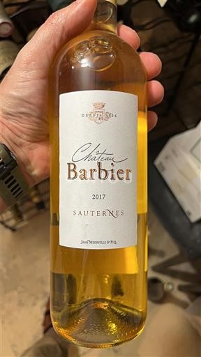 Bordeaux Sauternes Château Barbier 2017