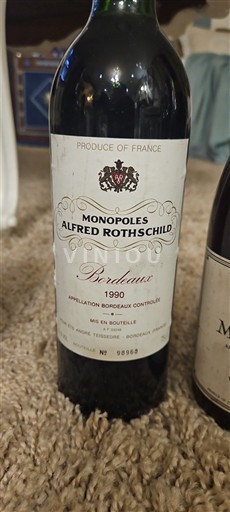 Bordeaux Monopole's Alfred Rothschild 1990
