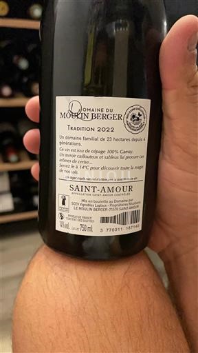 Beaujolais Saint-Amour Domaine Moulin Berger Tradition 2022