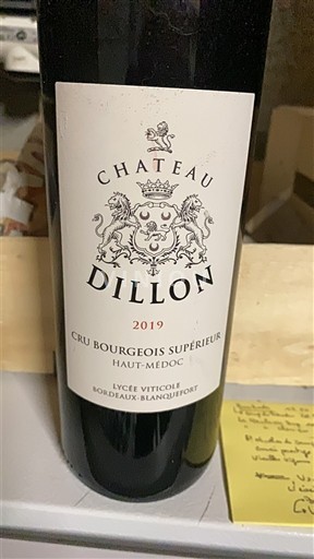 Bordeaux Haut-Médoc Cru Bourgeois Supérieur Château Dillon 2019