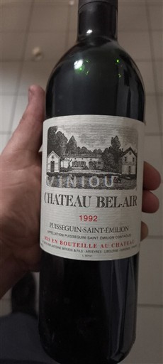 Bordeaux Puisseguin-saint-émilion Château Bel-Air 1992