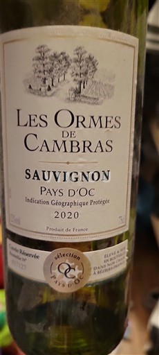 Languedoc und Roussillon Pays d'Oc Les Ormes de Cambras Sauvignon 2020