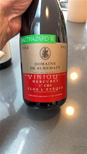 Bourgogne Mercurey Premier Cru Domaine Suremain Clos l'Évêque 2022