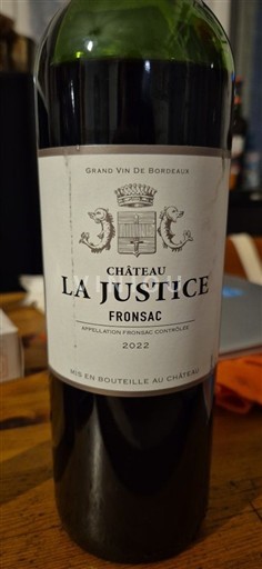 Bordeaux Fronsac Château La Justice 2022