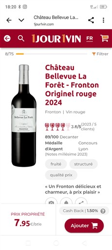 Sudoeste Fronton Château Bellevue La Forêt Originel 2024