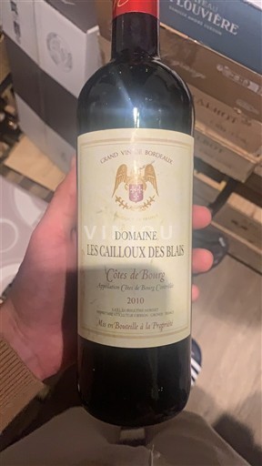 Burdeos Côtes-de-bourg Domaine Les Cailloux des Blais 2010