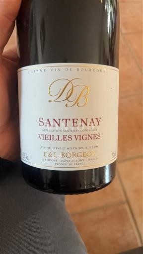 Viner Rouge sec Vieilles Vignes P & L Borgeot 2021 Frankrike Burgund Santenay AOC
