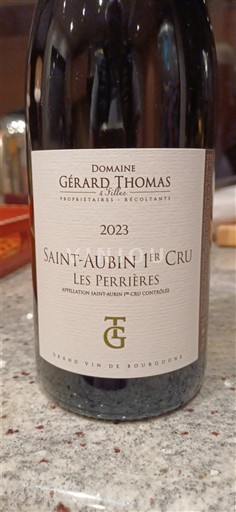 Burgundy Saint-Aubin Premier Cru Domaine Gérard Thomas et Filles Les Perrières 2023