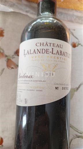 Bordéus Château Lalande-Labatut Prestige 2018