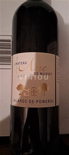 Bordeaux Lalande-de-pomerol Château Ame de Musset 2010