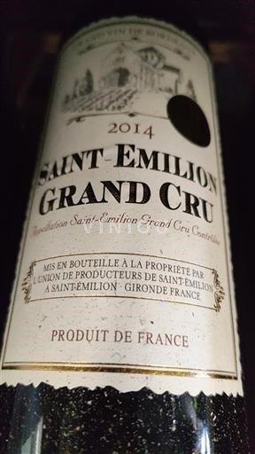 Bordeaux Saint-Émilion Grand Cru Grand Cru Union de Producteurs de Saint-Émilion 2014