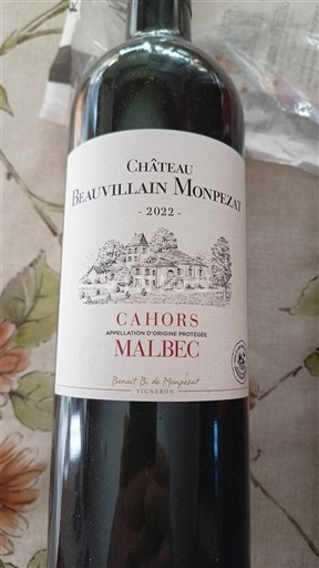 South West Cahors Château Beauvillain Monpezat Malbec 2022