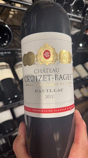 Bordeaux Pauillac Grand Cru Château Croizet-Bages 2012