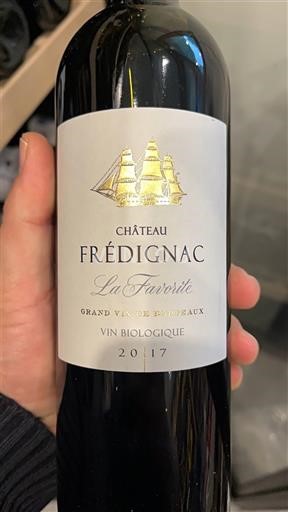 Bordeaux Blaye-Côtes-de-Bordeaux Château Frédignac La Favorite 2017
