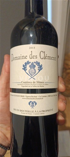 Thung lũng Rhône Costières-de-nîmes Domaine Des Clément 2018