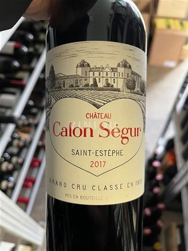Bordeaux Saint-Estèphe Grand Cru Château Calon Ségur 2017