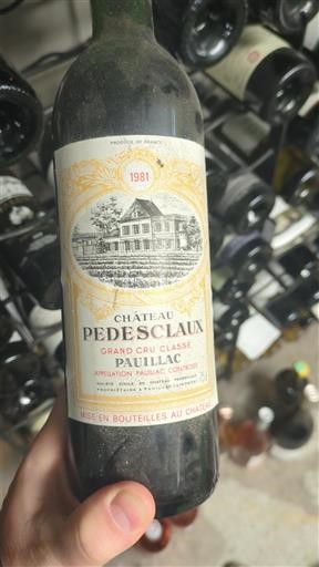 Bordeaux Pauillac Grand Cru Classé Château Pedesclaux 1981
