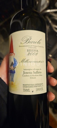 Piemonte Barolo Josetta Saffirio Millenovecento48 2008